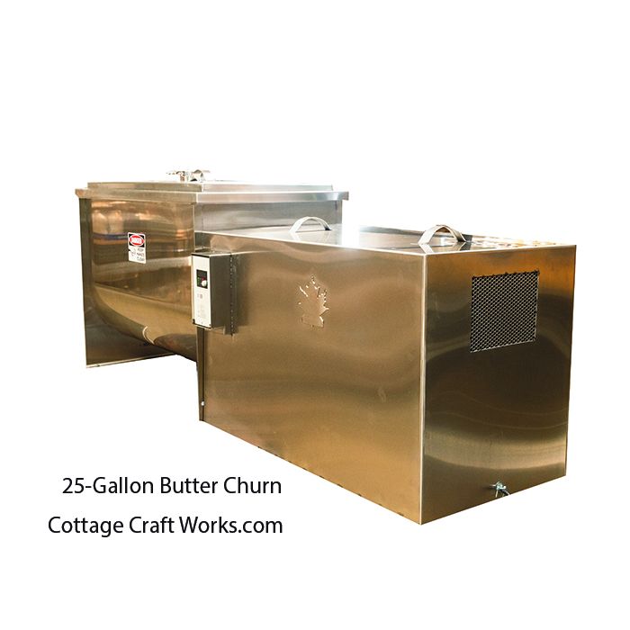 Stainless 25 Gallon Commercial | Small Dairy | Butter Churn