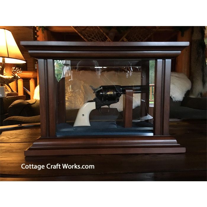 Custom Hardwood and Glass Gun Display Case