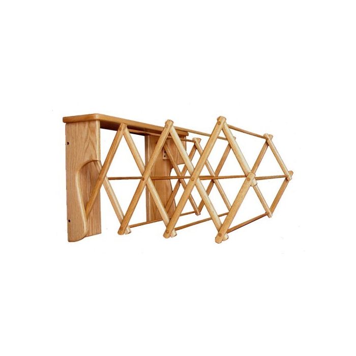 Large Oak Wall Folding Clothes Rack | Drying Racks