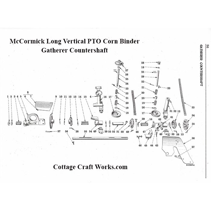 IHC PTO Corn Binder Gathering Countershaft Parts
