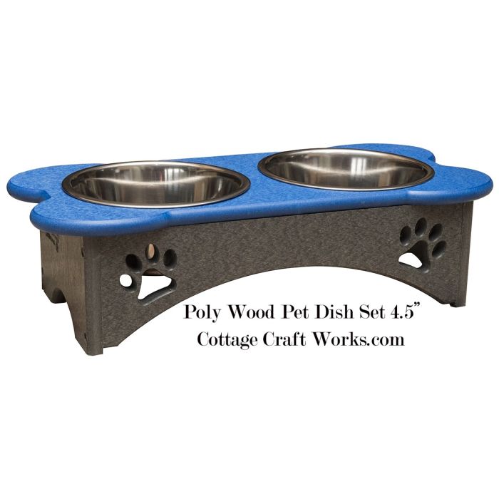 Poly-Wood Small Pet Dish Set