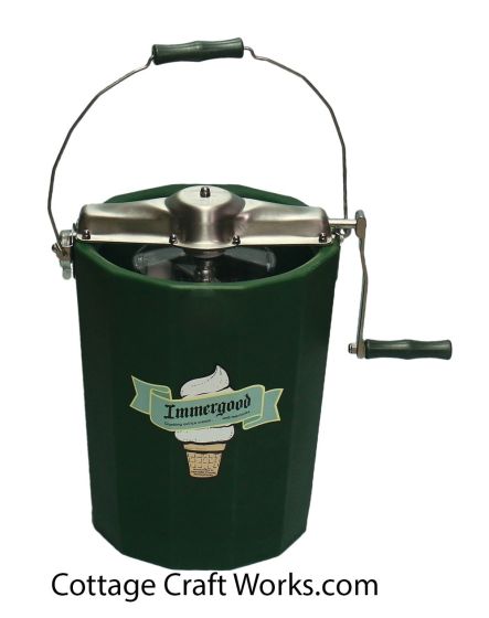 Immergood USA Made 6 Quart Hand Crank Ice Cream Maker – Front View