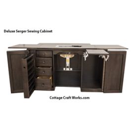 Amish Furniture - Sewing Machine Deluxe Cabinet