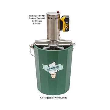 Immergood 8-qt Battery Powered Ice Cream Freezer