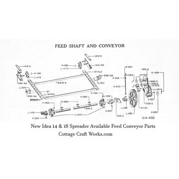 New Idea 14 & 18 Spreader Feed Conveyor Parts