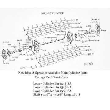 New Idea 18 Manure Spreader Main Cylinder Parts