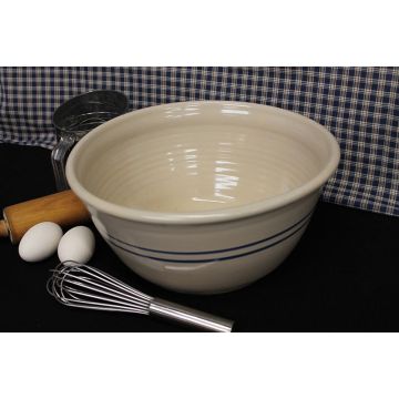 16 Inch Large Blue Stripe Deep Bowl 