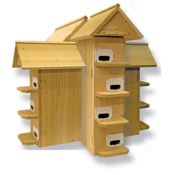 T-14 Cedar Purple Martin House – 14 Room Amish Handcrafted Birdhouse